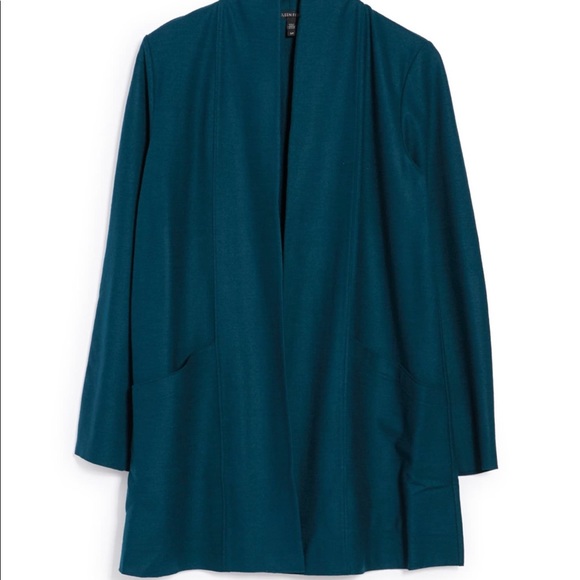 Eileen Fisher Petites Wool Open Kimono Jacket